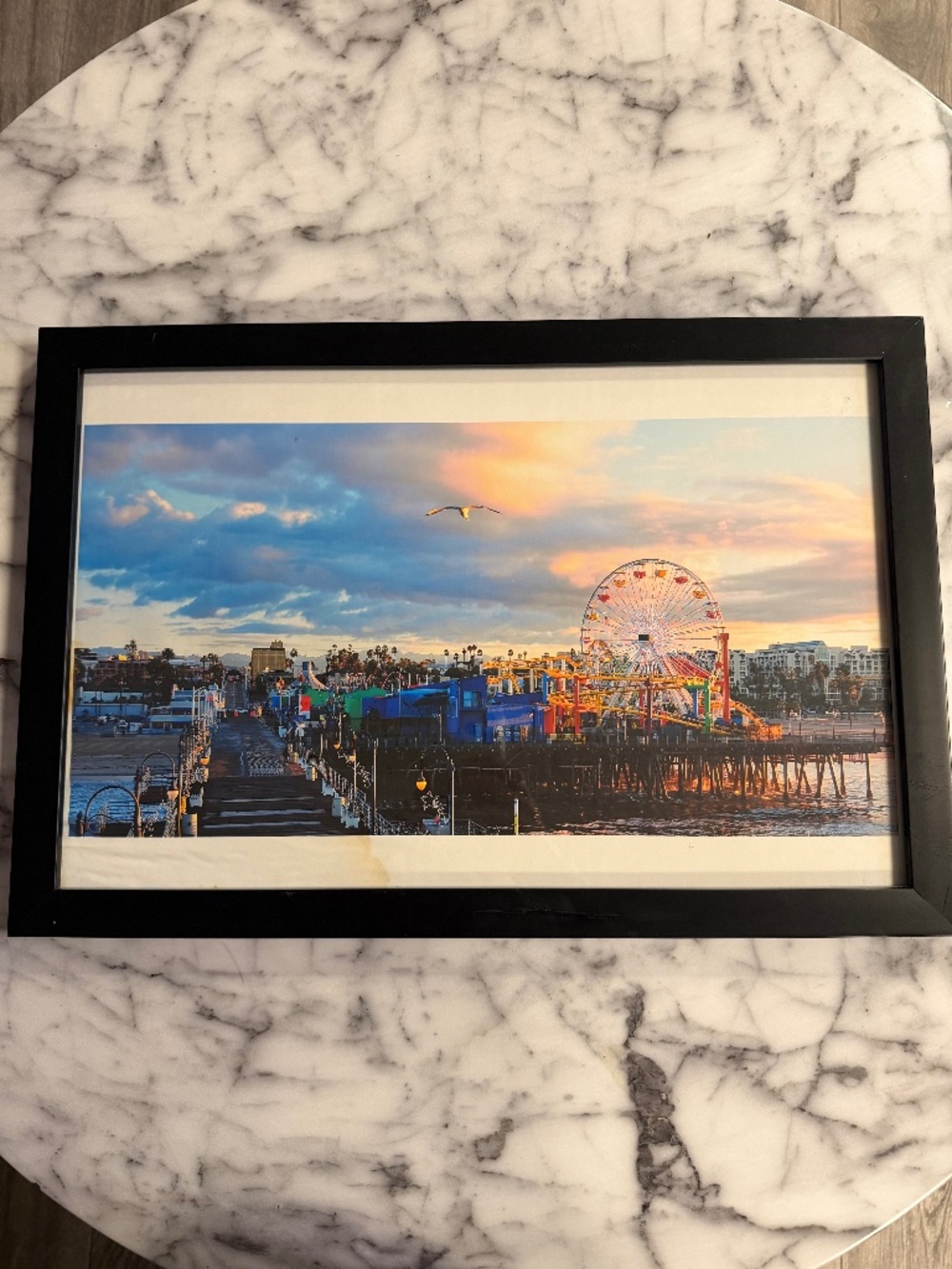 Framed Santa Monica Pier Wall Art